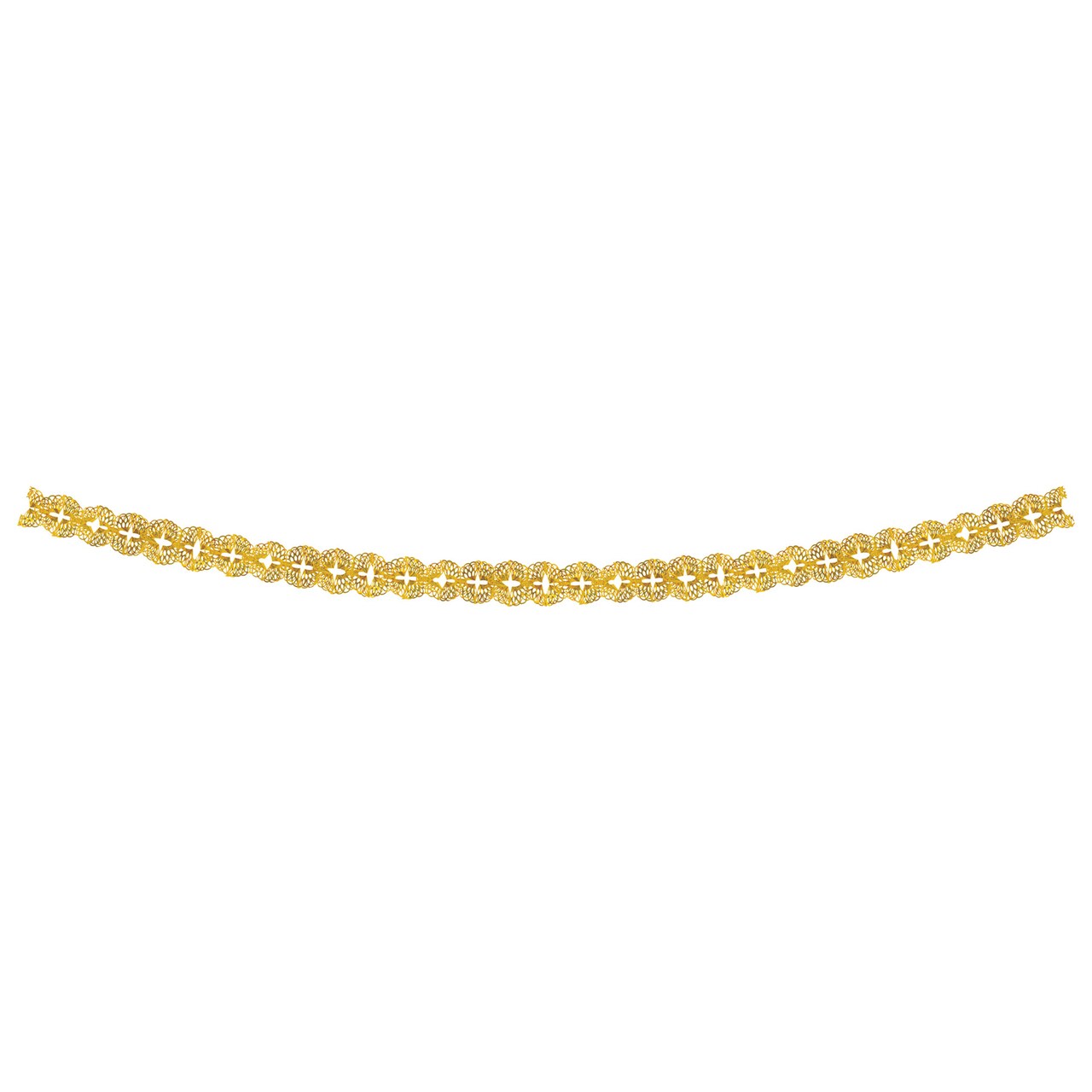 Beistle 5in. x 12Feet Standard Metallic Garland - Golden - 12 Pack
